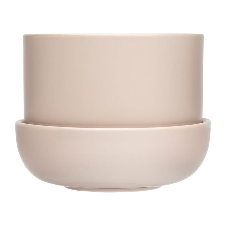 Nappula ruukku aluslautasella Ø17 cm k13 cm - Beige - Iittala