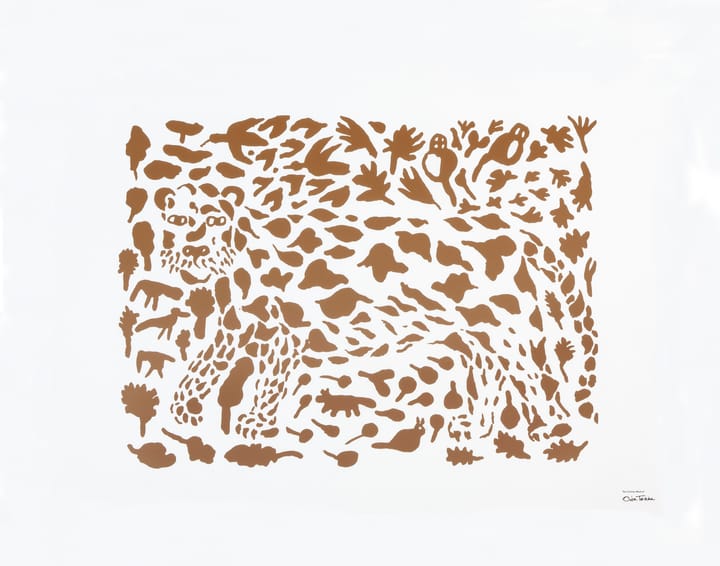 Oiva Toikka Cheetah juliste ruskea, 50x70 cm Iittala
