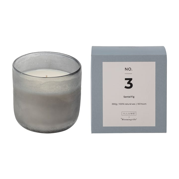 NO. 3 Santal Fig -tuoksukynttilä - 390 g + Lahjarasia - Illume x Bloomingville