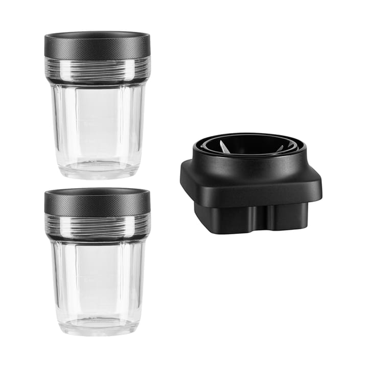 K400+K150 säiliö kansi+veitsi 200 ml 2 kpl, Transparent KitchenAid