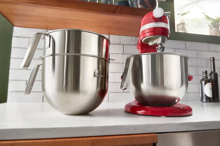 KitchenAid kulho ruostumatonta terästä J-kahvalla 6,6 L, Brushed stainless steel KitchenAid