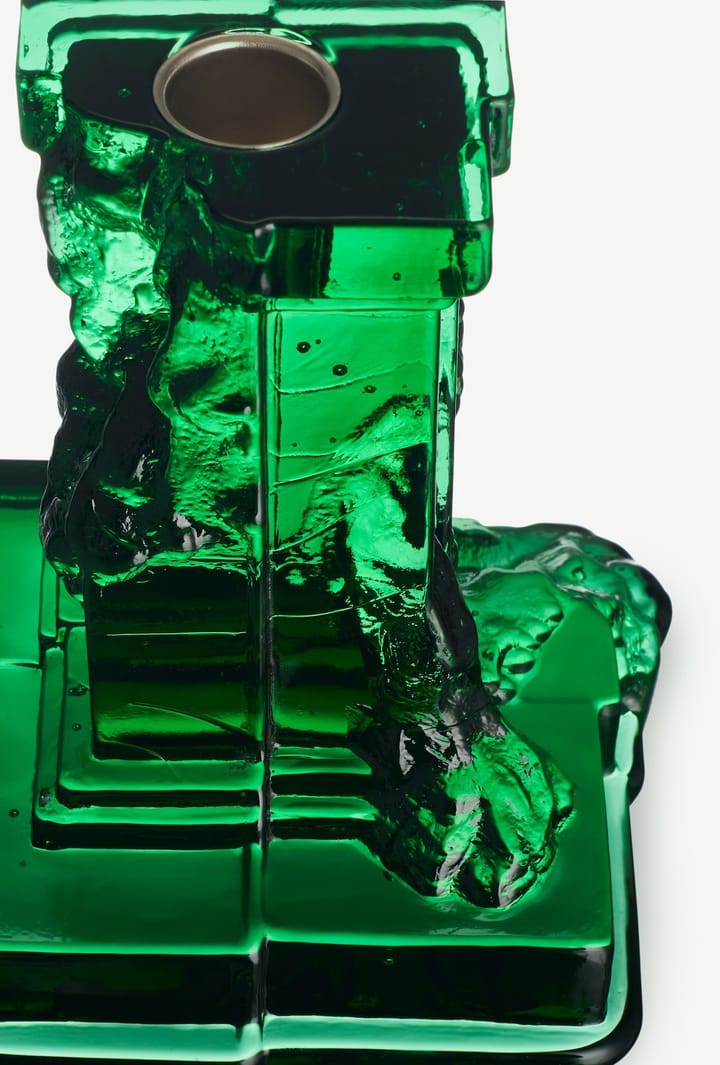 Rocky Baroque -kynttilänjalka 150 mm, Smaragdin vihreä Kosta Boda