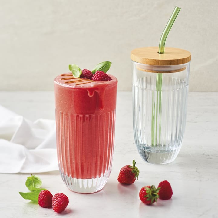 Ouessant smoothielasi kannella ja pillillä 43 cl, Transparent La Rochère