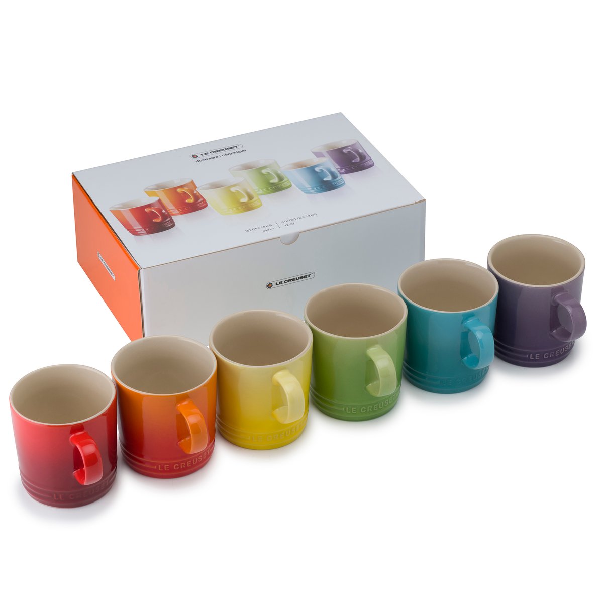 Le Creuset Le Creuset lahjasetti muki 35 cl 6-pakkaus Rainbow