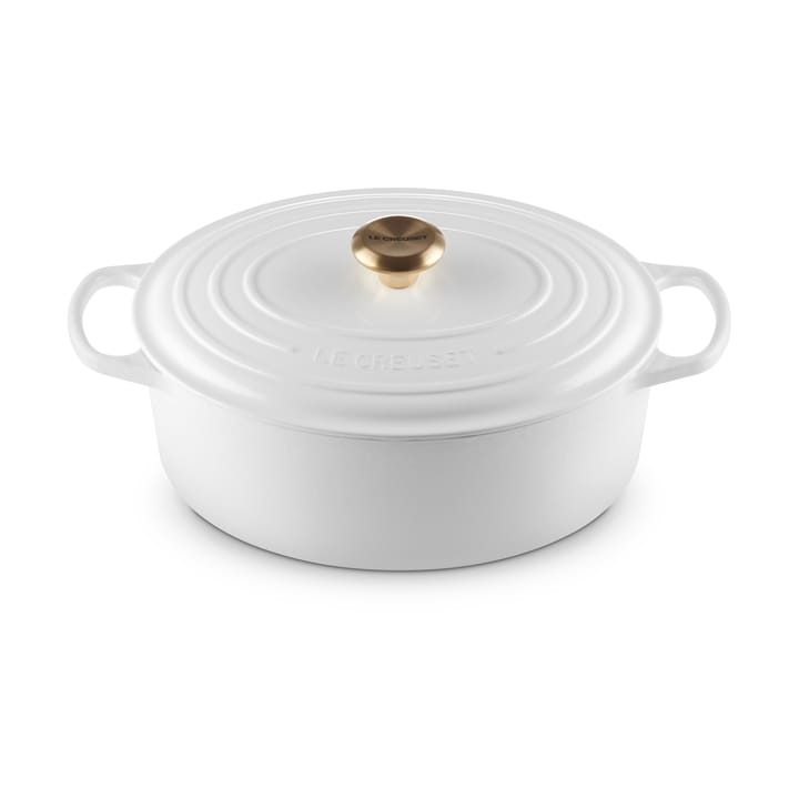 Le Creuset Signature ovaali pata 6,3 l - Valkoinen - Le Creuset