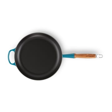 Le Creuset Signature -paistinpannu puukahvalla 28 cm - Deep Teal - Le Creuset