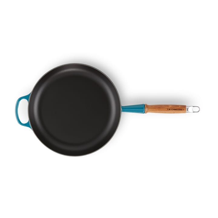 Le Creuset Signature -paistinpannu puukahvalla 28 cm, Deep Teal Le Creuset