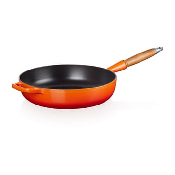 Le Creuset Signature -paistokasari puukahvalla 28 cm - Flame - Le Creuset