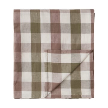 Checked Cotton Linen -pöytäliina 150 x 250 cm - Olive - Lexington