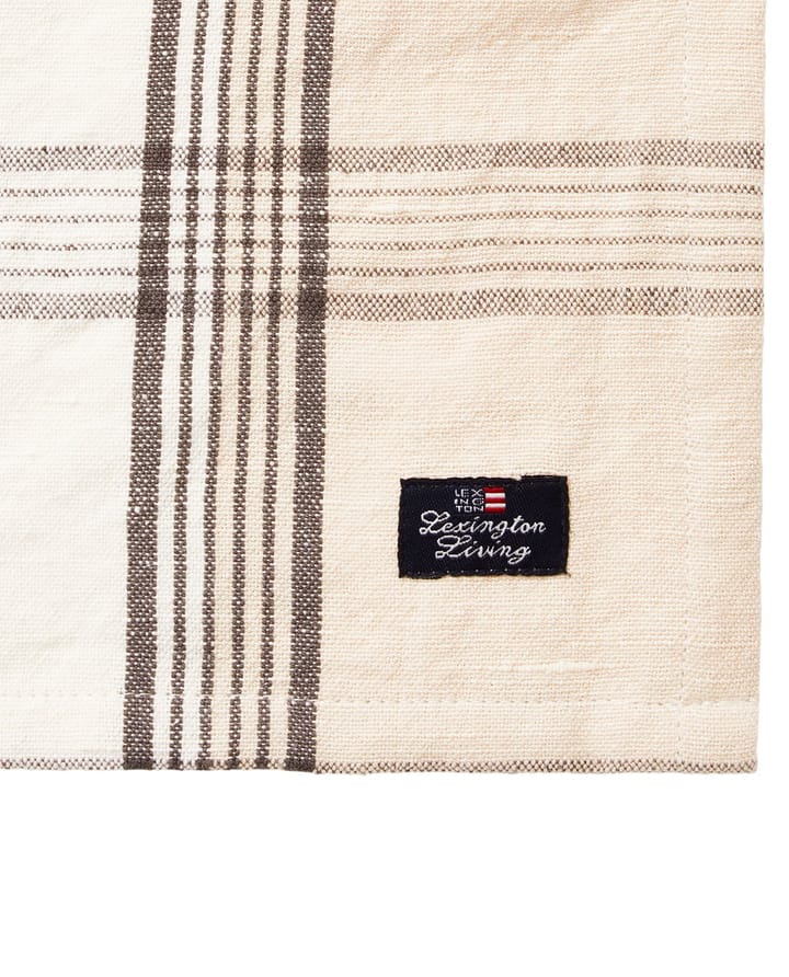 Checked Linen/Cotton kangasservetti 50x50 cm, Beige Lexington