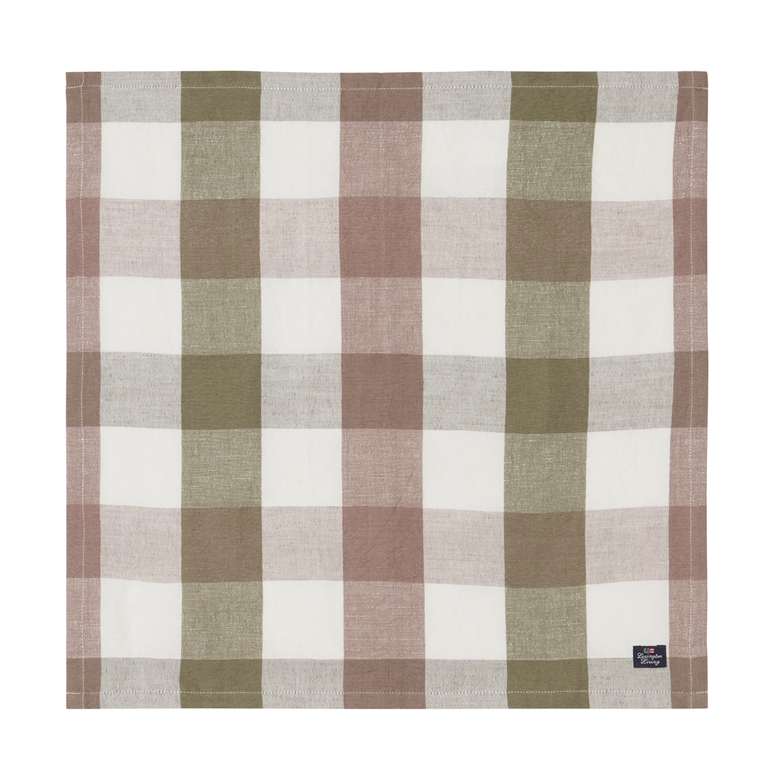 Lexington Checked Linen/Cotton kangasservetti 50×50 cm Olive