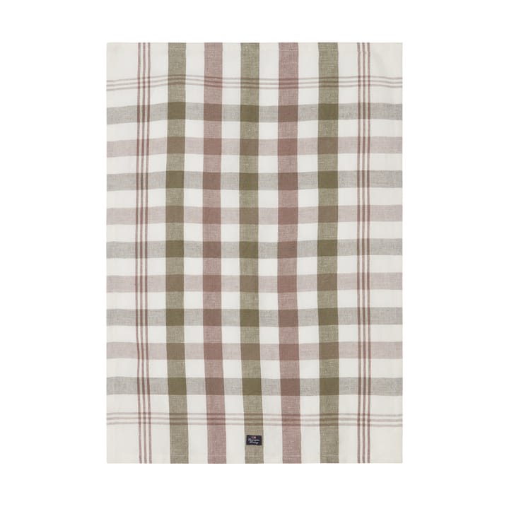 Checked Linen/Cotton keittiöpyyhe 50x70 cm - Olive - Lexington