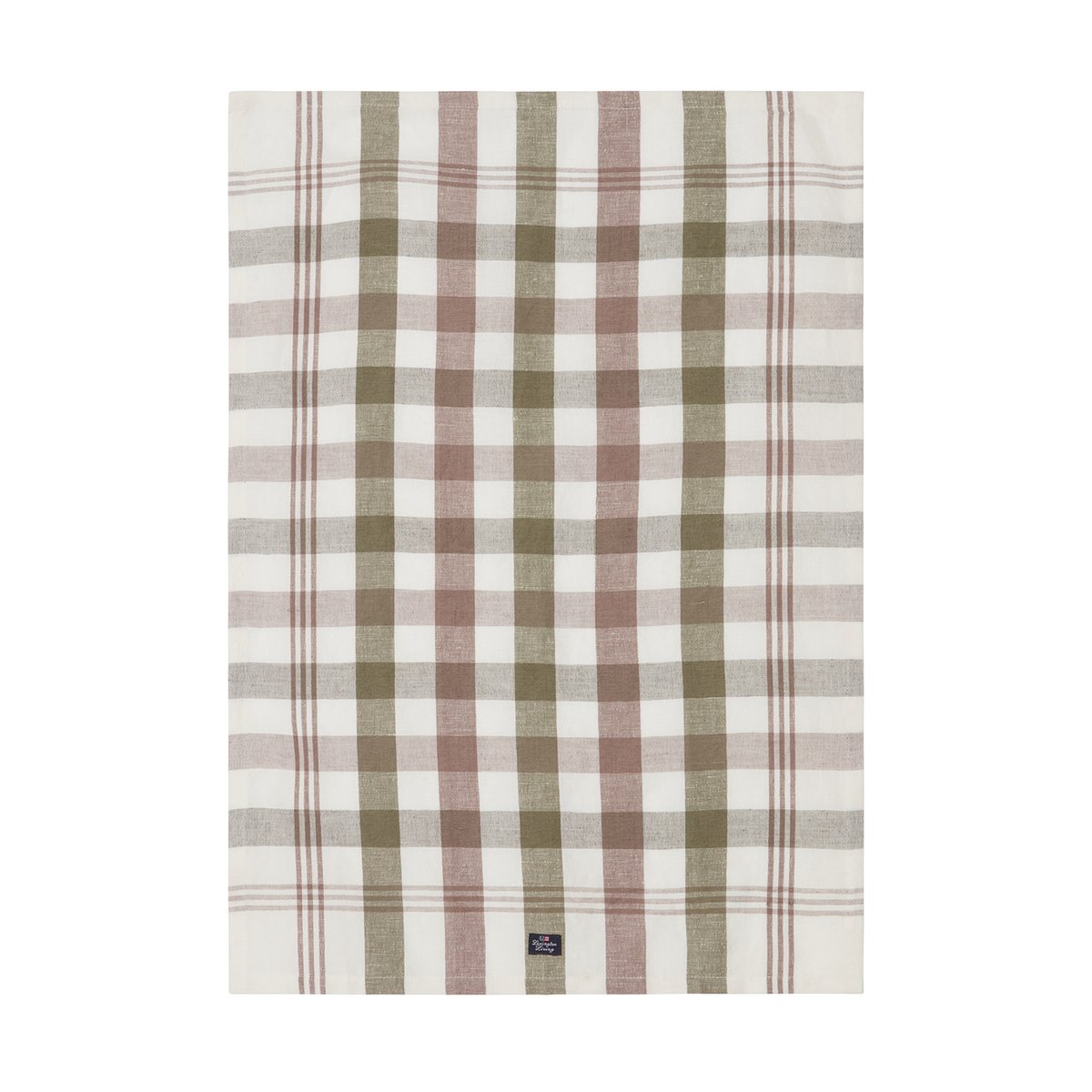 Lexington Checked Linen/Cotton keittiöpyyhe 50x70 cm Olive