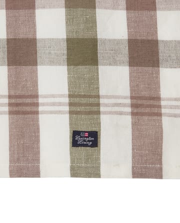 Checked Linen/Cotton keittiöpyyhe 50x70 cm - Olive - Lexington