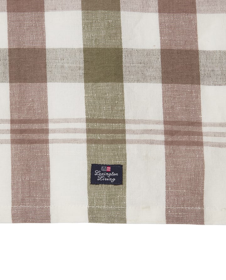 Checked Linen/Cotton keittiöpyyhe 50x70 cm, Olive Lexington