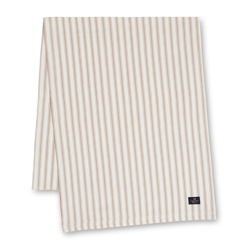 Lexington Icons Herringbone Striped -kaitaliina 50 x 150 cm Beige-white