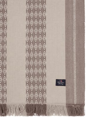 Jacquard raitapöytäliina 50x250 cm - Beige - Lexington