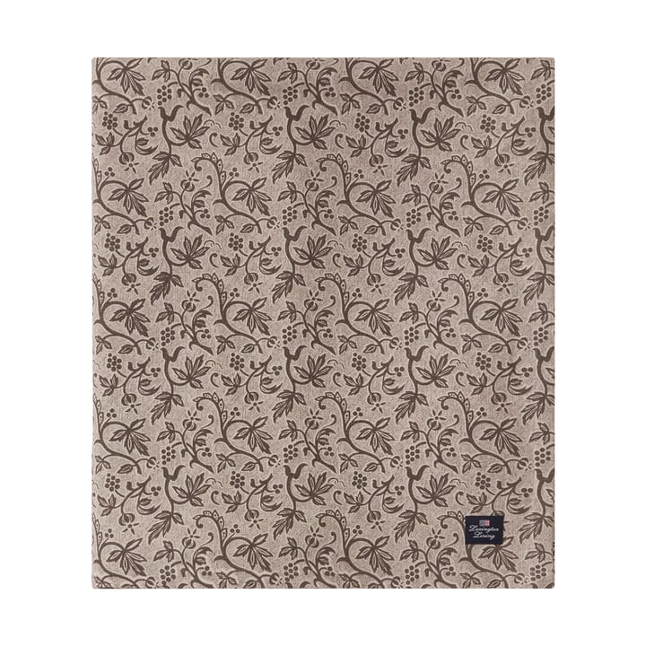 Painettu kierrätetty puuvillapöytäliina 150x250 cm, Light beige Lexington