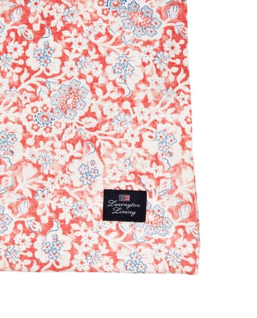 Printed Flowers Recycled Cotton pöytäliina 150x350 cm - Coral - Lexington