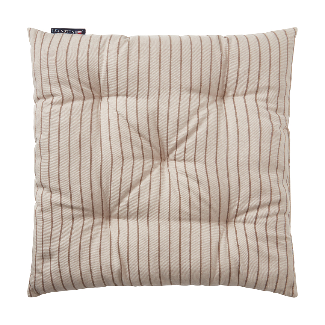 Lexington Raidallinen kierrätetty puuvilla istuinpehmuste 40×40 cm Beige