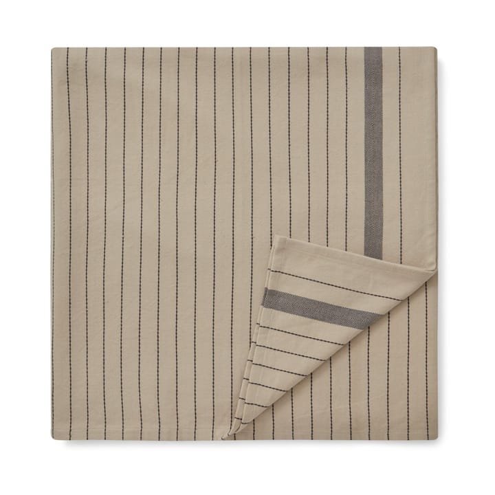 Striped Organic Cotton -pöytäliina 150x250 cm, Beige-dark gray Lexington