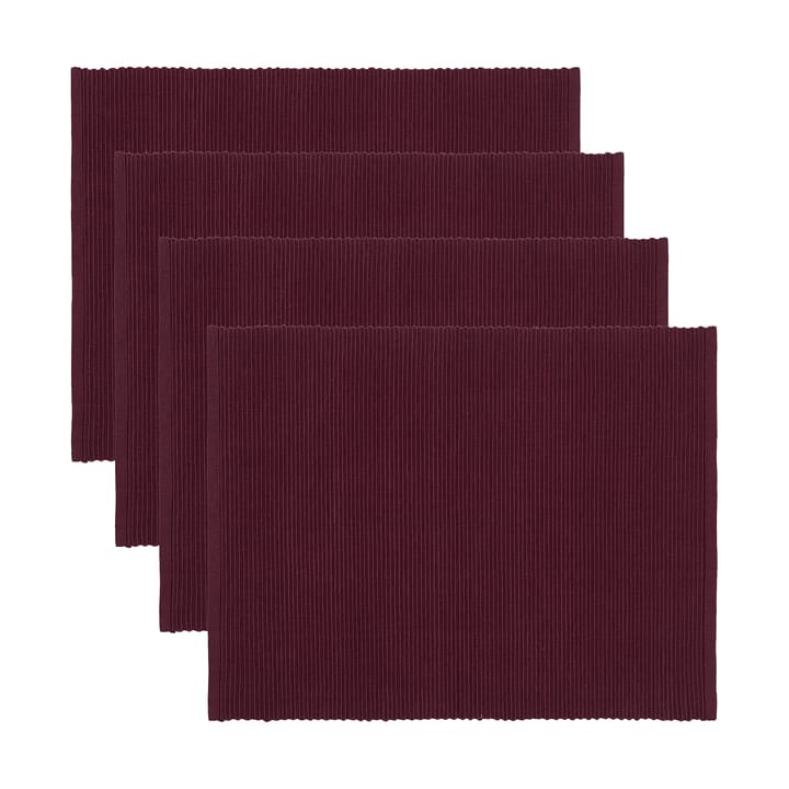 Uni pöytätabletti 35x46 cm 4-pack - viininpunainen - Linum