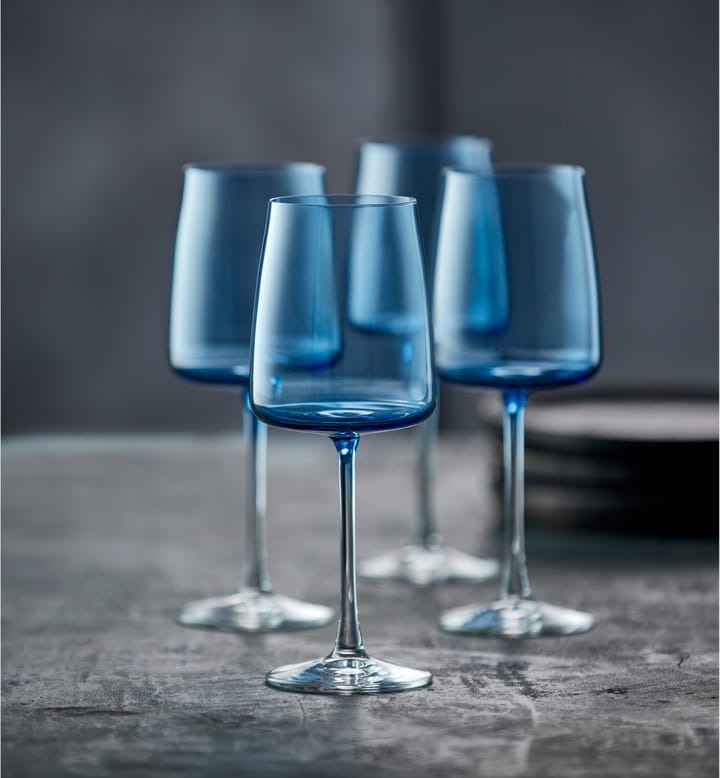 Zero valkoviinilasi 43 cl 4-pakkaus, Blue Lyngby Glas