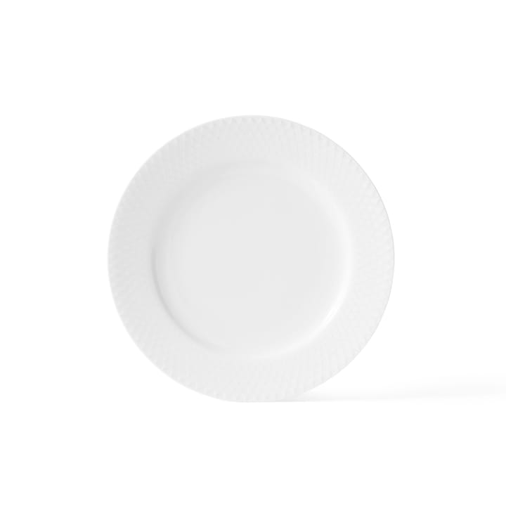Rhombe lautanen, valkoinen, Ø 21 cm Lyngby Porcelæn