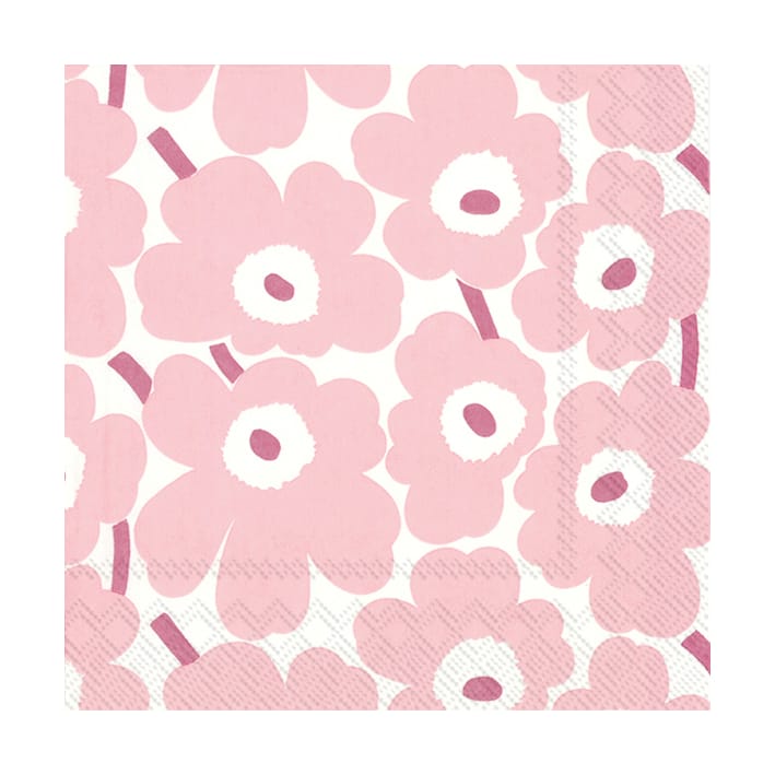 Mini Unikko lautasliinat 20 kpl - Light Rose - Marimekko