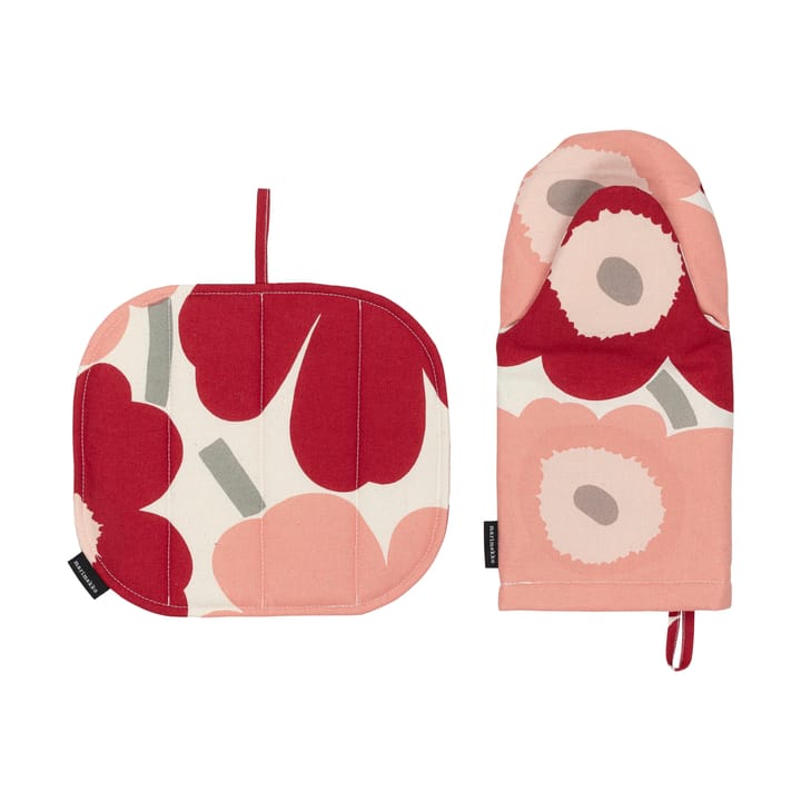 Pieni Unikko patakinnas + patalappu 2 osaa - Cotton-dark cherry-rose - Marimekko