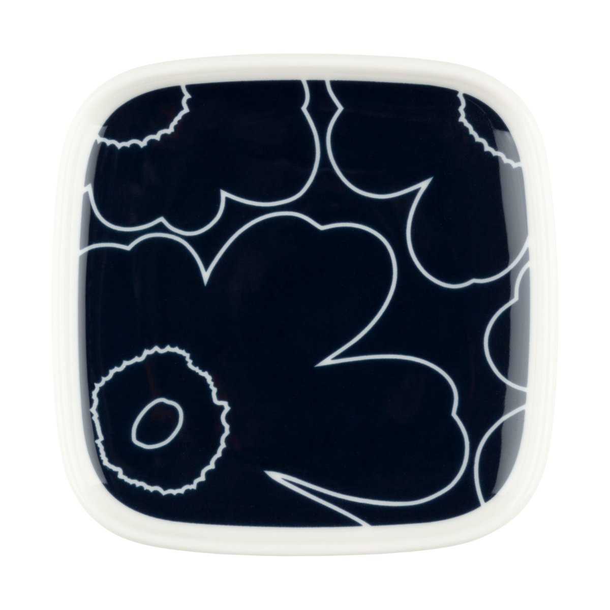 Marimekko Piirto Unikko lautanen 10×10 cm White-dark blue