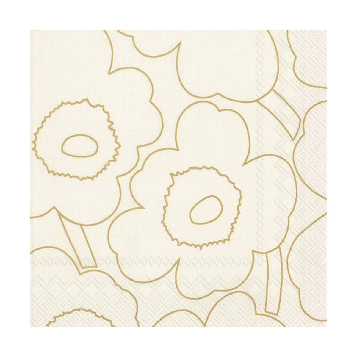 Marimekko Piirto Unikko lautasliina 33×33 cm 20 kpl Kulta