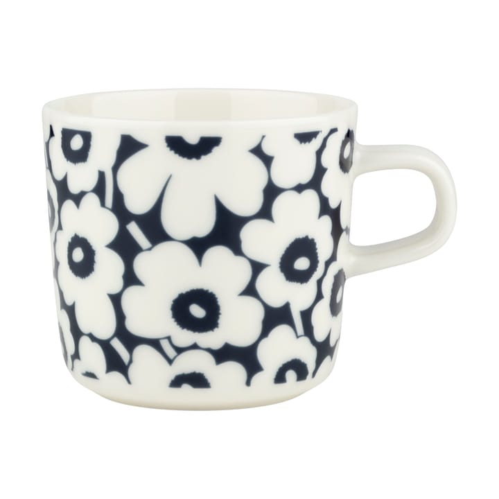 Pikkuinen Unikko kahvikuppi 20 cl - Dark blue-white - Marimekko