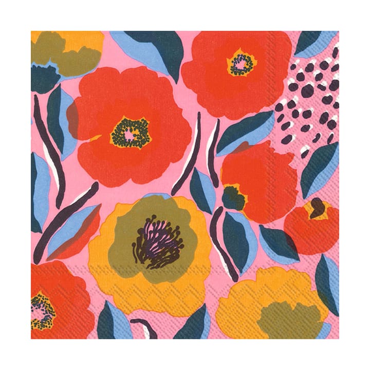 Rosarium servietti 33x33 cm 20-pakkaus, Ruusut Marimekko