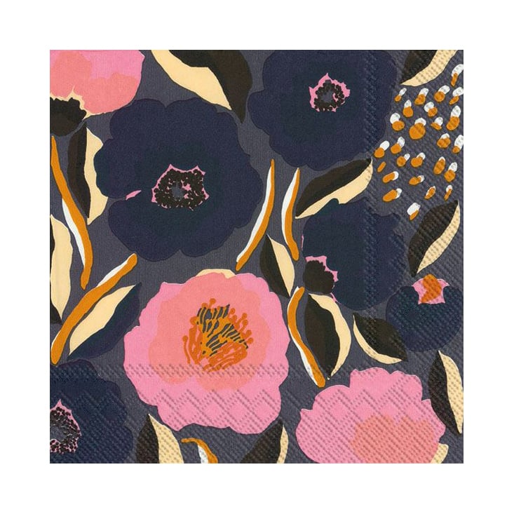 Marimekko Rosarium servietti 33×33 cm 20-pakkaus Sininen