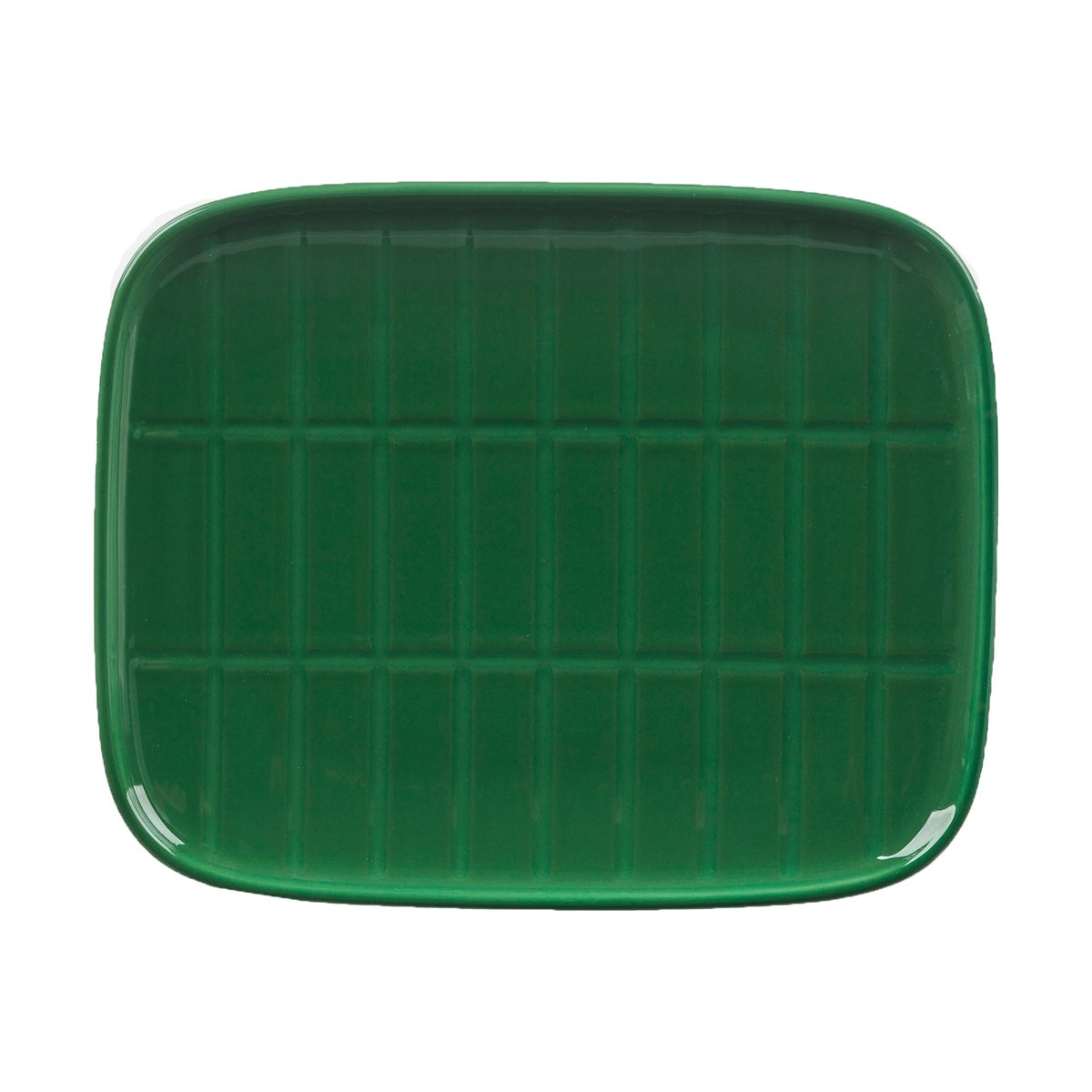 Marimekko Tiiliskivi lautanen 12 x 15 cm Dark green