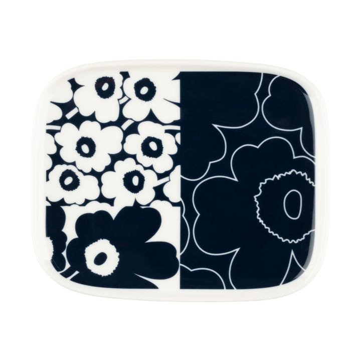 Unikko kollaasi lautanen 12x15 cm, White-dark blue Marimekko