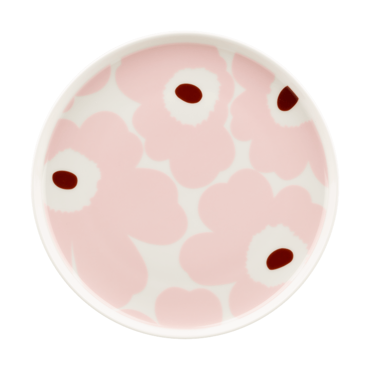 Unikko lautanen Ø 20 cm - White-light pink-chestnut - Marimekko