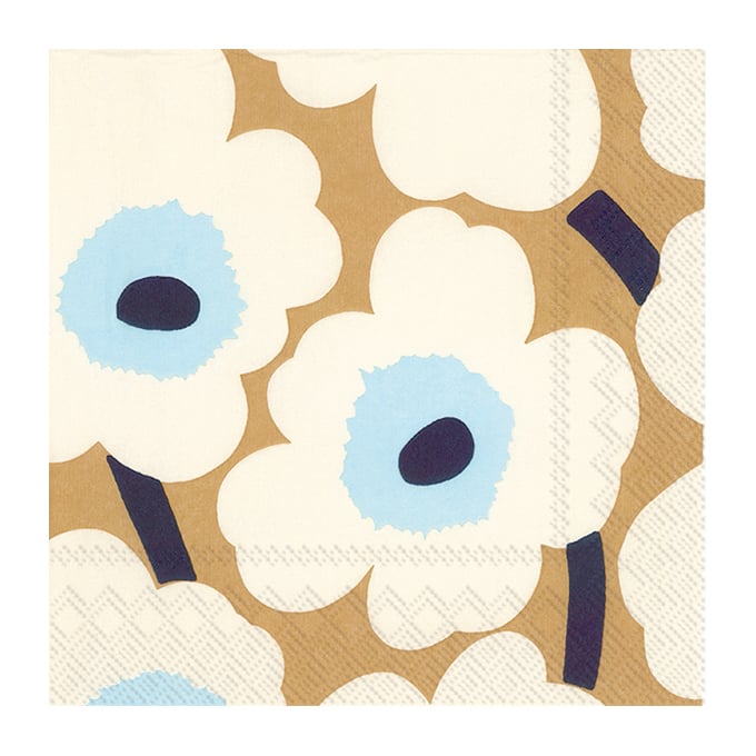 Marimekko Unikko servetti 33×33 cm 20 kpl Cream gold