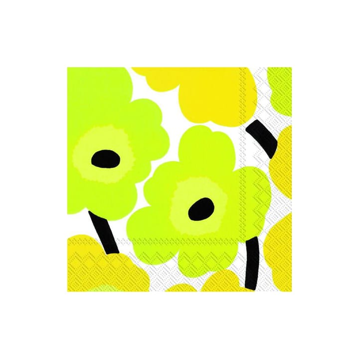 Unikko servetti 33x33 cm 20 kpl - Keltainen - Marimekko