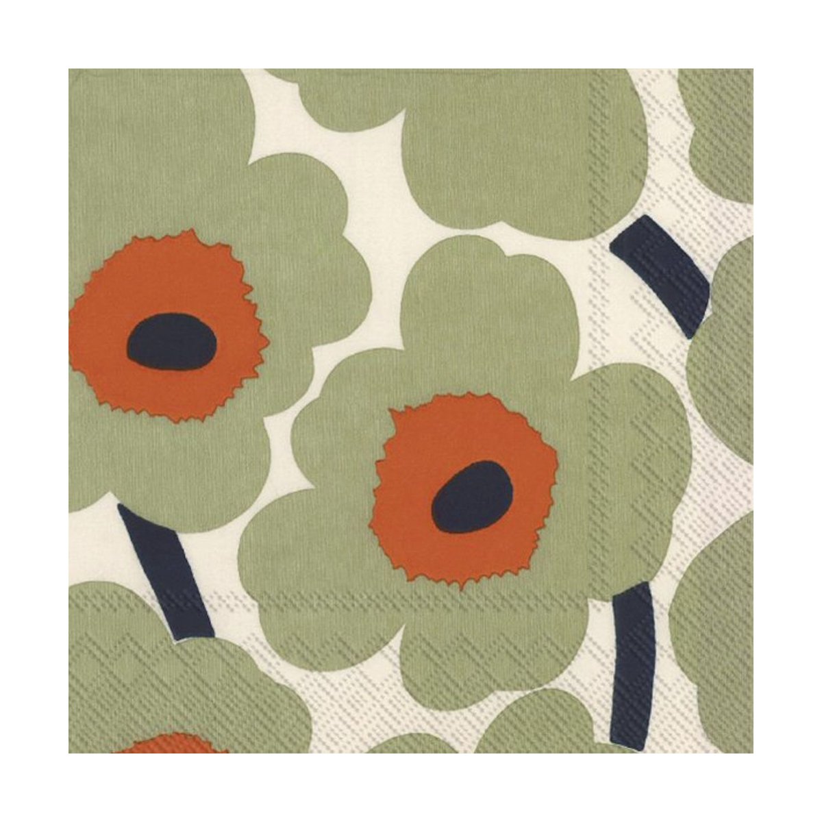 Marimekko Unikko servetti 33×33 cm 20 kpl Kerma-appelsiini