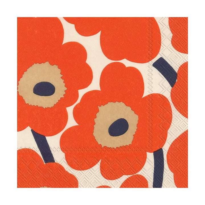 Unikko servetti 33x33 cm 20 kpl, Kerma-punainen Marimekko