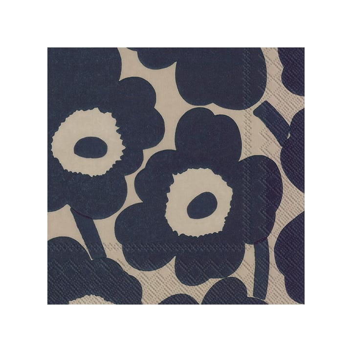 Unikko servetti 33x33 cm 20 kpl - Linen-blue - Marimekko