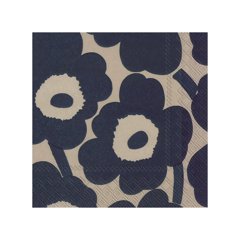 Marimekko Unikko servetti 33×33 cm 20 kpl Linen-blue