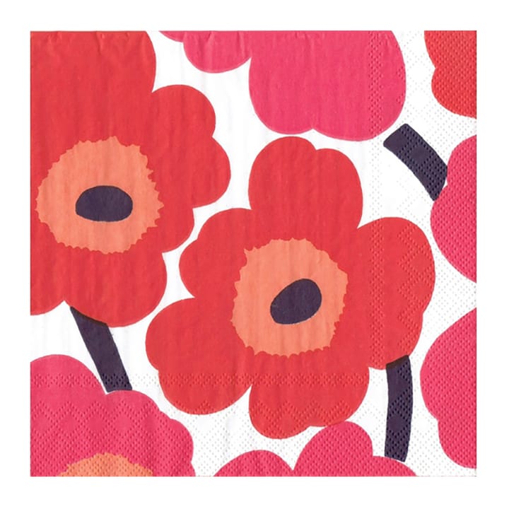 Unikko servetti 33x33 cm 20 kpl - Punainen - Marimekko