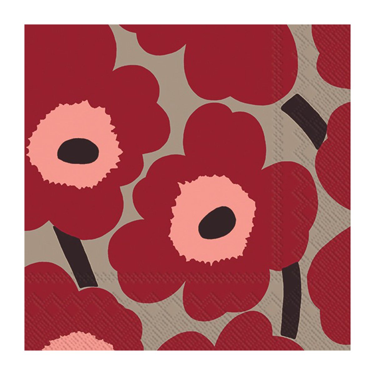 Marimekko Unikko servetti 33×33 cm 20 kpl Red-linen