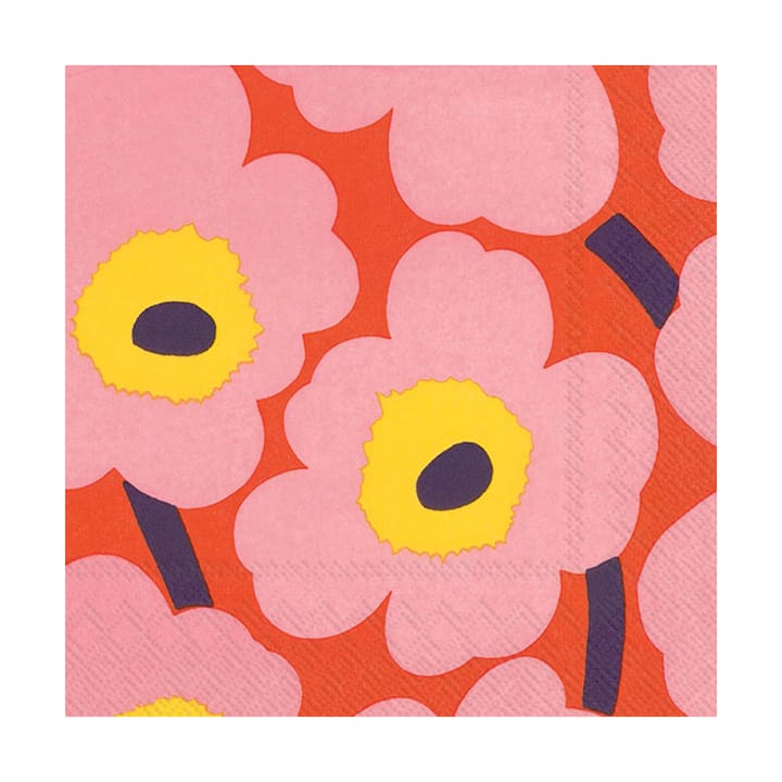 Unikko servetti 33x33 cm 20 kpl, Ruusunoranssi Marimekko