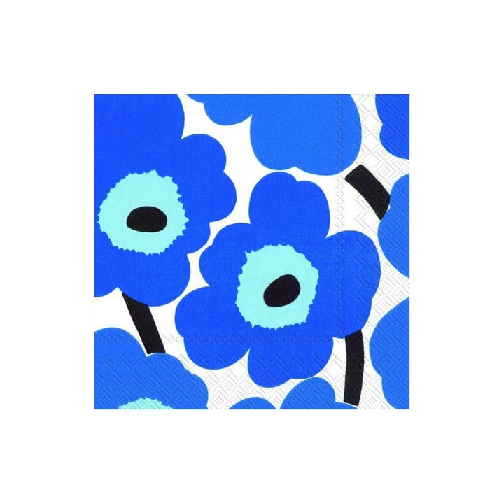 Unikko servetti 33x33 cm 20 kpl - Sininen - Marimekko