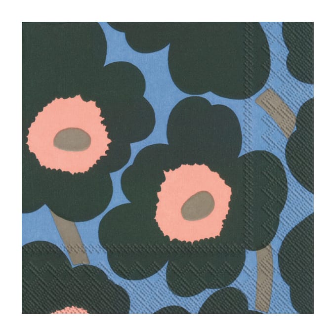 Unikko servetti 33x33 cm 20 kpl, Vihreä-sininen Marimekko