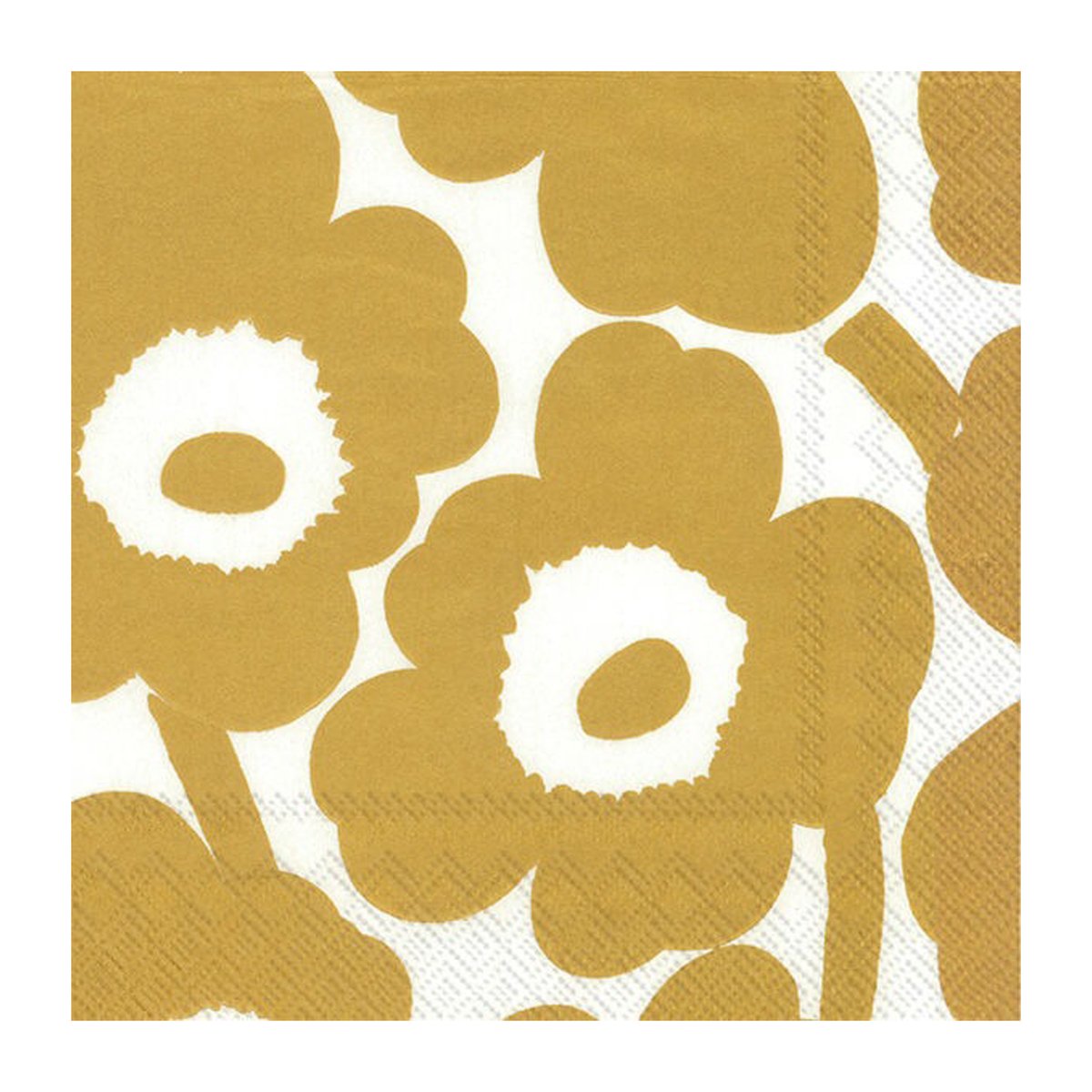 Marimekko Unikko servietti 40×40 cm 20-pakkaus White-gold